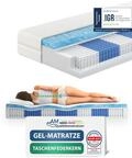 AM Qualit&auml;tsmatratzen Premium Gel-Taschenfederkernmatratze 140x200cm H3 24cm -...