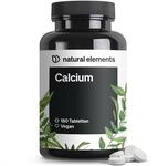 natural elements Calcium Tabletten &ndash; 800 mg Kalzium aus Calciumcarbonat pro