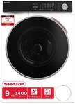 SHARP ES-WNFL914CWDA-DE Waschmaschine 9kg, 1400 U/min, Energieklasse A (-20%),