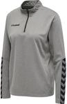 hummel Damen Sweatshirt Hmlauthentic Half Zip Sweatshirt Woman, Grey Melange, XL,