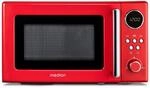 MEDION Retro Mikrowelle klein (20 Liter, ca. 800 Watt, 5 Mikrowellenstufen, 8