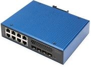 DIGITUS Industrial 8 + 4 10G Uplink Port L3 managed Gigabit Ethernet Switch