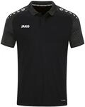 JAKO Herren Poloshirt Performance, Schwarz/Anthra Light, 3XL