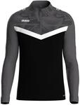 JAKO Ziptop Kinder Unisex Iconic Gr. 152 Schwarz/Anthrazit - Atmungsaktives Sport