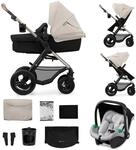 Kinderkraft MOOV2 AIR Kinderwagen 3 in 1 Kinderwagenset bis 22 kg mit Kindersitz