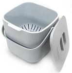 YourCasa Biom&uuml;lleimer K&uuml;che 4L - Komposteimer mit herausnehmbarem Sieb & Deckel -