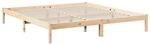 vidaXL Massivholzbett, Holzbett Extra Lang ohne Matratze, Bettgestell mit...