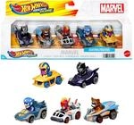 Hot Wheels RacerVerse Marvel Die-Cast-Fahrzeuge - Rocket, Black Panther, Captain