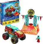 MEGA Hot Wheels Monster Trucks Bauspielzeug, Demo Derby Extreme Stunt-Set mit 151