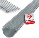 INEFA Laubfangstreifen Dachrinnen Laubschutz NW100-150 (&Oslash; 100-160mm) 100cm, Grau