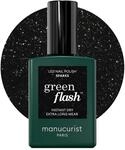 Manucurist Green Flash&trade; Gel Nagellack Sparks Glitzerndes Schwarz