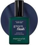 Manucurist Green Flash Gel-Nagellack Poppy Seed Blaugrau - UV & LED Gel Lack -