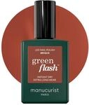 Manucurist Green Flash&trade; Gel Nagellack Roter Brique - Hema Free UV Lack, 12-Free