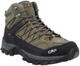 CMP Rigel Mid Trekking Shoes WP, Walking Shoe Herren, Olive-Flame, 41 EU, Oliven