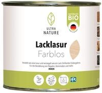 ULTRA NATURE Lacklasur 0,375L, Farblos, Vegan, Bio, L&ouml;semittelfrei, Seidenglanzend,