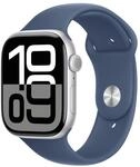 Apple Watch Series 10 (GPS 46 mm) Smartwatch mit Aluminiumgeh&auml;use in Silber und