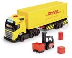 Dickie Toys Volvo DHL Truck FH16 (35 cm) - Spielzeug LKW mit Gabelstapler,...