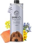 Barf &Ouml;l f&uuml;r Hunde 1000ml Barf&ouml;l mit Omega 3-6-9 aus: Lachs&ouml;l, Raps&ouml;l, Hanf&ouml;l &