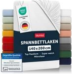 Blumtal&reg; Spannbettlaken 140x200x30cm aus Microfaser - Oekotex zertifiziertes