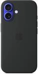 Apple iPhone 16 Silikon Case mit MagSafe &ndash; Schwarz ​​​​​​​