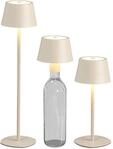 Northpoint 3in1 LED Tischlampe Flaschenleuchte in Beige max. 45cm hoch mit 3000mAh