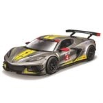 Bburago - Chevrolet Corvette C8R - Gelb - Neuheit 2024: Racing Metallnachbildung im