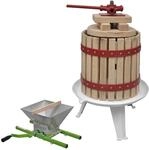 vidaXL Obstpresse M&uuml;hle Set Maischepresse Weinpresse Apfelpresse Saftpresse