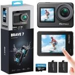 AKASO Brave 7 Action Cam 4K30FPS - mit 64GB U3 microSDXC Speicherkarte 20MP WiFi
