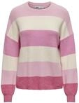 ONLY Damen Onlatia L/S Stripe Pullover Knt Noos Pink Lady/Stripes:w.