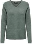 ONLY Damen ONLCAMILLA V-Neck L/S Strickpullover KNT 15204588, Laurel