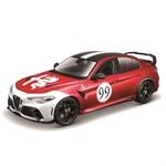 Bburago Alfa Romeo Giulia GTAm: Modellauto im Ma&szlig;stab 1:18, rot, ab 3 Jahren