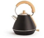 CREATE/KETTLE RETRO M/Elektrischer Wasserkocher Schwarz/Schnelles Aufkochen,