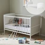 Kids Collective Babybett Kinderbett 70x140 Umbaubares Gitterbett...