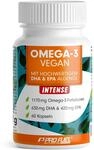Omega-3 vegan INTENSE - 60 Kapseln - 2000 mg Algen&ouml;l pro Tag - hochdosiert mit 630mg