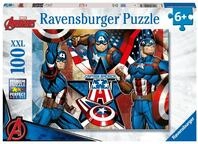 Ravensburger Kinderpuzzle 12001073 - Der erste Avenger - 100 Teile XXL Marvel Puzzle