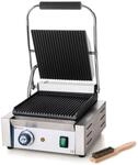 HENDI Kontaktgrill, einzeln, gerillte Ausf&uuml;hrung, inkl. Grillreinigungsb&uuml;rste,