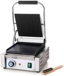 HENDI Kontaktgrill, einzeln, oben gerillt und unten glatt, inkl.