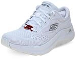 Skechers Damen Arch Fit 2.0 Big League Sneaker, Wei&szlig;er Netzbesatz, 37.5 EU