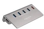 DeLOCK USB-Hub USB 10 Gbps Hub mit 4 USB Typ-A Ports + 1 Schnellladeport