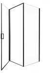 Home Deluxe Duschkabine LIVIA Schwarz Matt - 90 x 195 cm ESG &