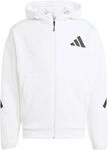 adidas Men's New Z.N.E. Zip-Hoodie White XL adidas Men's New Z.N.E. Zip-Hoodie White XL