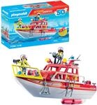 PLAYMOBIL Action Heroes 71598 Feuerl&ouml;schboot, Rettungsmission auf dem Wasser,