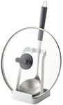 YAMAZAKI 2248 TOWER Ladle & Pot Lid Stand, white, Steel, minimalist, 10 x 10 x 15 cm