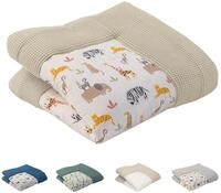 ULLENBOOM&reg; Baby Krabbeldecke 100x100 cm gepolstert - Sand-Savanne (Made in EU) -