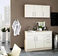 Minik&uuml;che Held M&ouml;bel Toronto Creme 120 cm inkl. Einbauger&auml;te