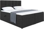 MEBLINI Boxspringbett mit Bettkasten - 160x200 - Gepolstert Doppelbett mit Matratze