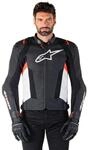 Alpinestars Missile V3 Motorrad Lederjacke, schwarz/wei&szlig;/rot, 50