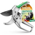 GR&Uuml;NTEK KONDOR Astschere Amboss Ratschen-Gartenschere 200 mm - SK5-Klinge,