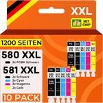 Supply Guy 580XXL 581XXL Druckerpatronen kompatibel mit Canon PGI-580 CLI-581 f&uuml;r