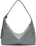 LIEBESKIND BERLIN Leder Schultertasche Lou Calf Optic Hobo Bag Grigio blaugrau